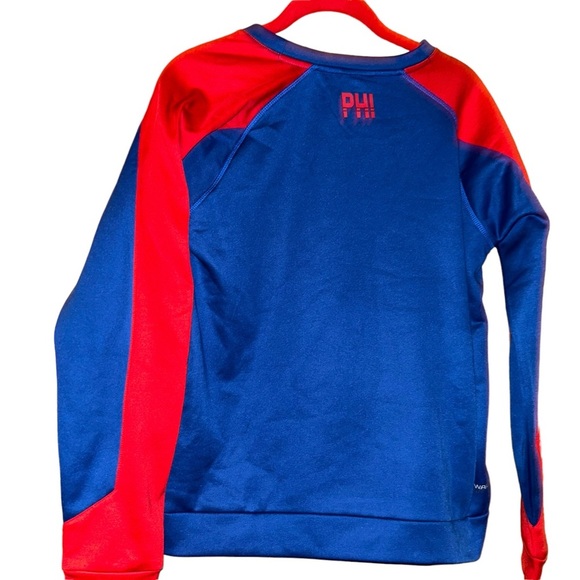 Youth kids nba Philadelphia 76ers blue sweatshirt 14/16 Large L - Picture 2 of 3